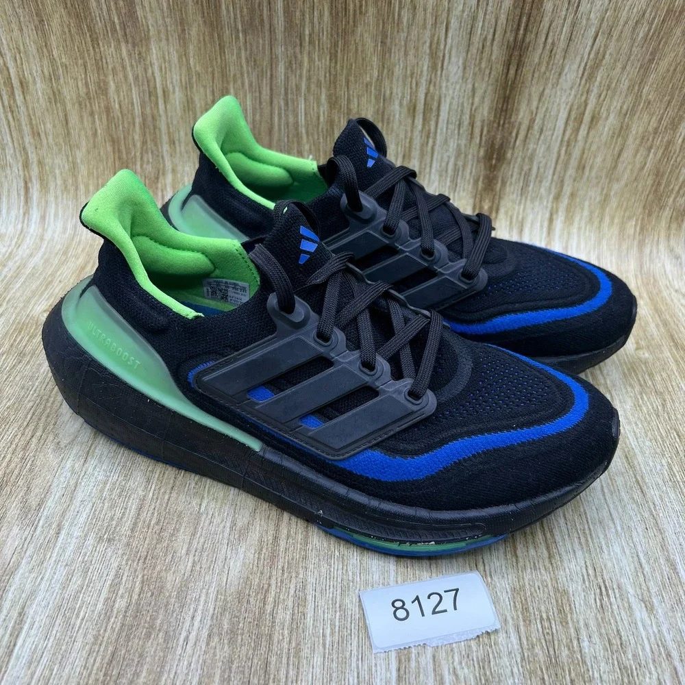 adidas Ultraboost Light Men's Size 7 Black Lucid Lime Running‎ Shoes IF2414